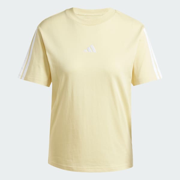 Gul Essentials 3-Stripes Cotton T-skjorte