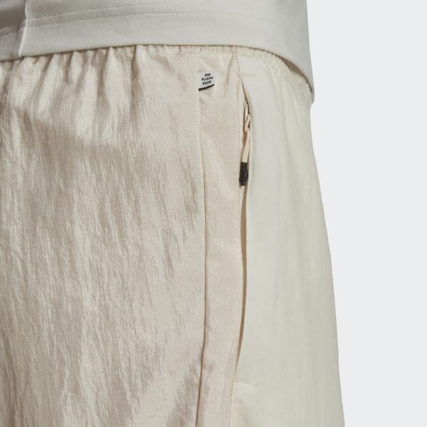 Beige Reveal Material Mix Track Pants TK487