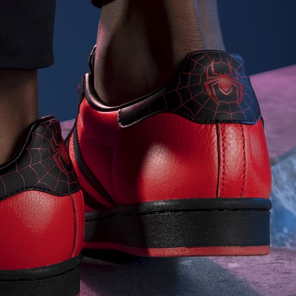 adidas Marvel's SpiderMan Miles Morales Superstar Shoes Black