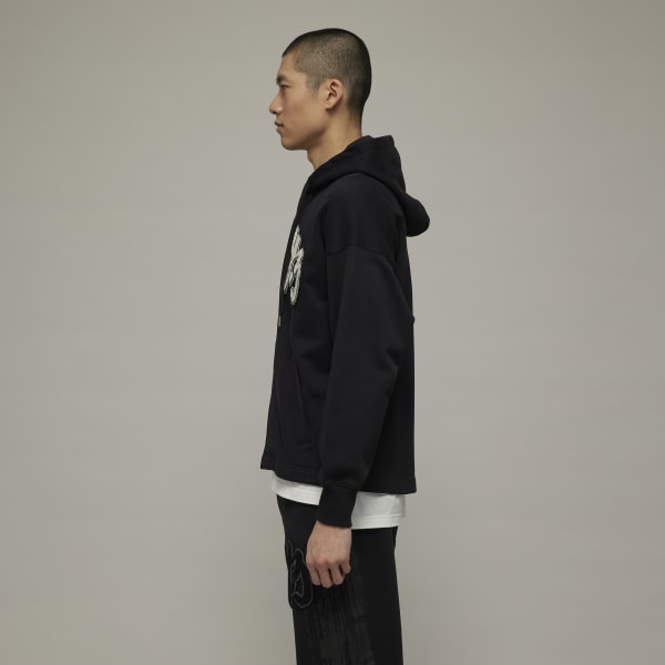 adidas Y-3 Graphic Logo French Terry Hoodie - Black | adidas Singapore