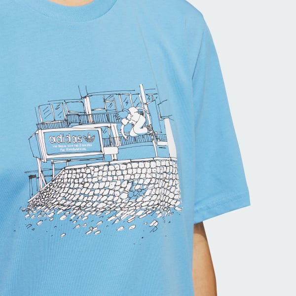 アディダス ヘンリー・ジョーンズ ノラ半袖Tシャツ - ブルー