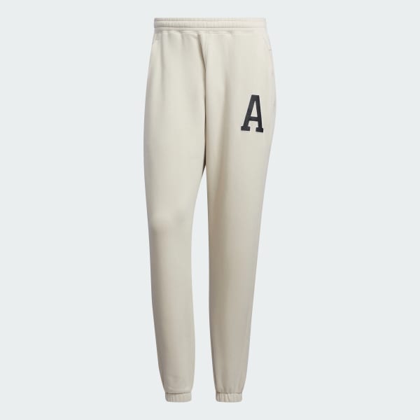 Beige Letter Joggers