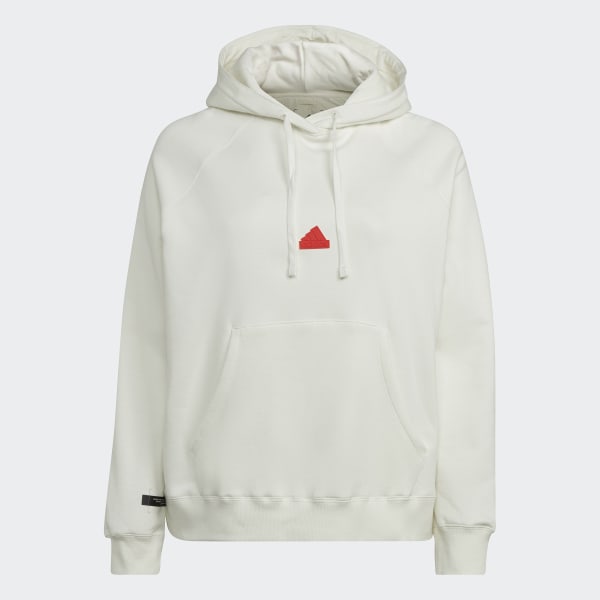 bílá Mikina Oversized Hooded (plus size) UG639