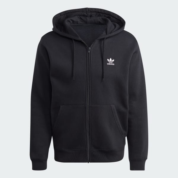 adidas Sudadera con Gorro Trifolio Essentials Cierre Frontal Negro adidas Mexico