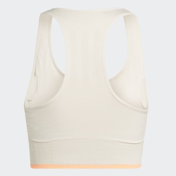 bézová Podprsenka Running Medium-Support Seamless Merino Wool