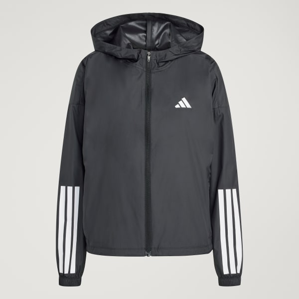 Schwarz Hyperglam 3-Streifen Windbreaker