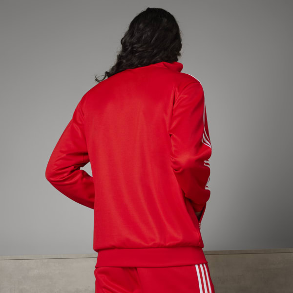 adidas FC Bayern Beckenbauer Track Top Red adidas Thailand