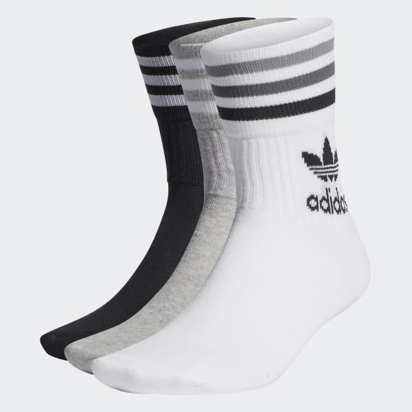 adidas Enjoy Summer Mid Cut Crew Socks 3 Pairs - White | adidas Philippines