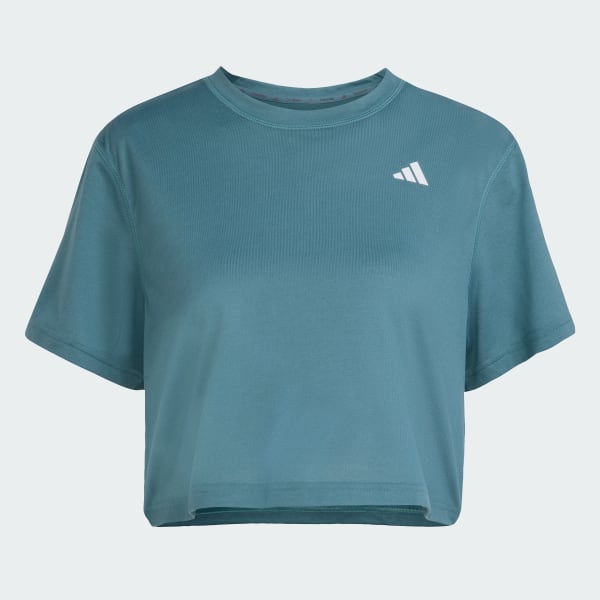 Green Train Essentials Boxy Workout Tee