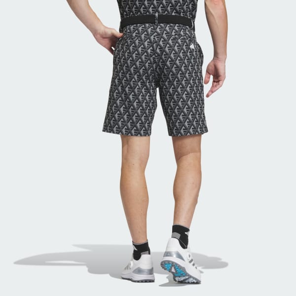 Đen Quần Short Phủ Họa Tiết