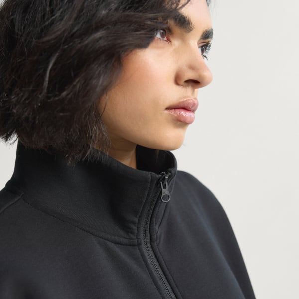 Μαύρο Soft Lux Loose με φερμουάρ σε όλο το μήκος