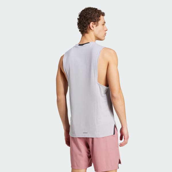 Grey Designed for Training Workout Tank Top