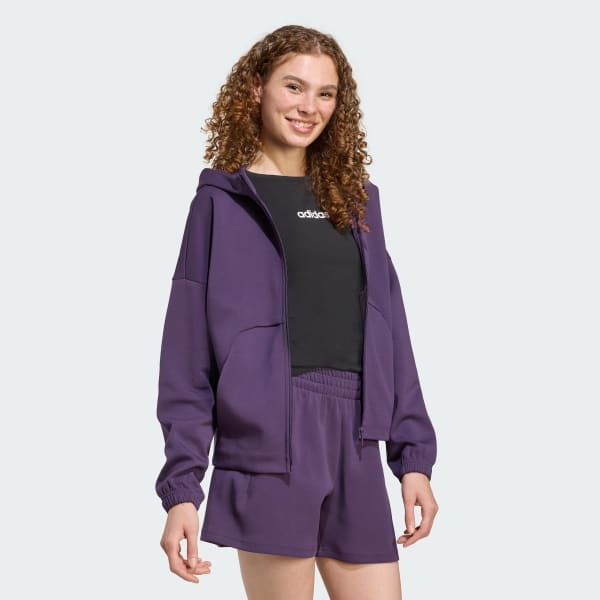 Purple Future Icons Small Logo Full-Zip Hoodie