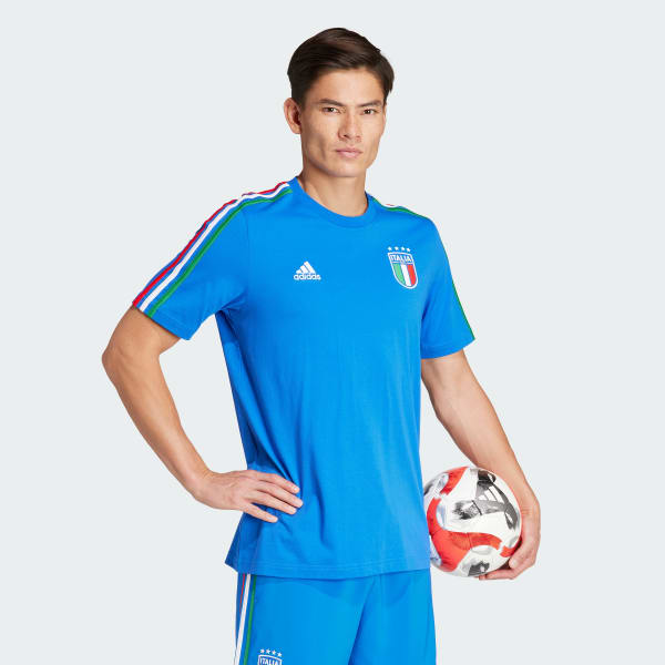 adidas Italy DNA 3-Stripes T-Shirt - Blue | adidas UK