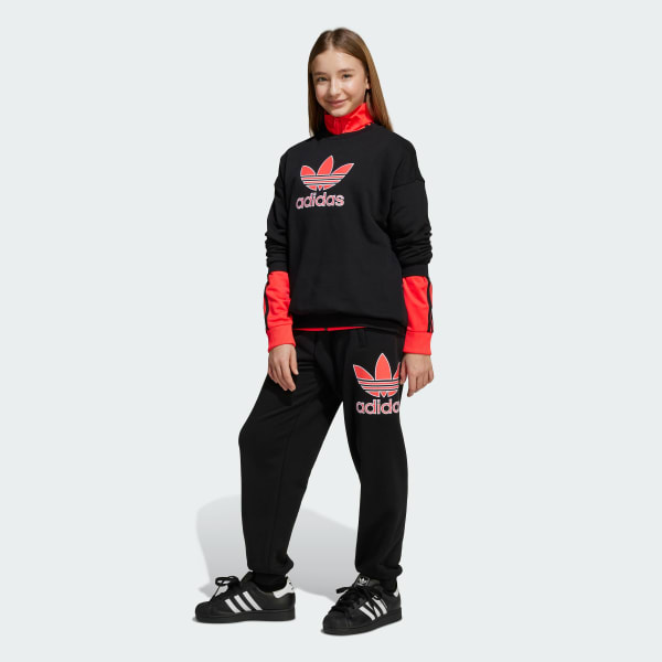 Black Trefoil Crew Kids