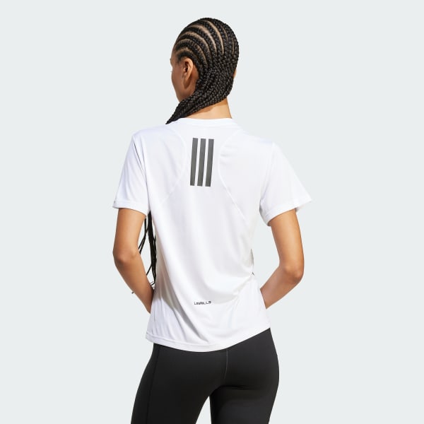 Hvit Les Mills Graphic T-skjorte