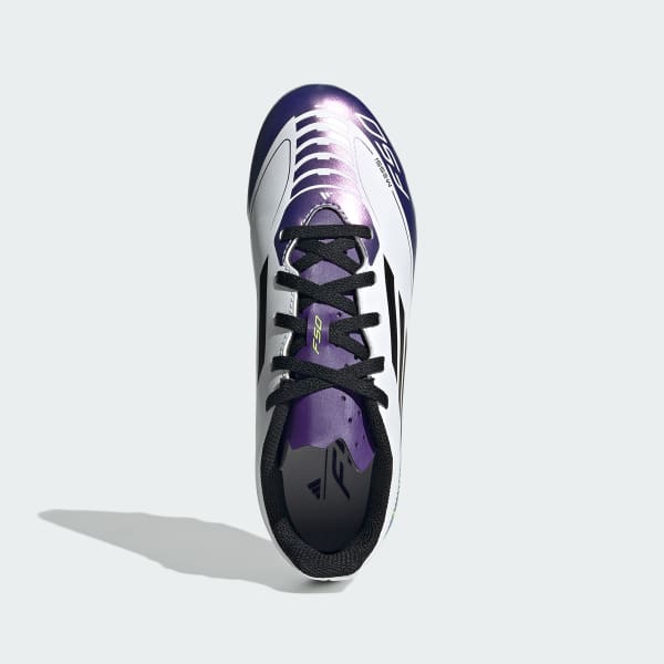 Blanco Zapatos de Fútbol Messi F50 Club Multiterreno Kids