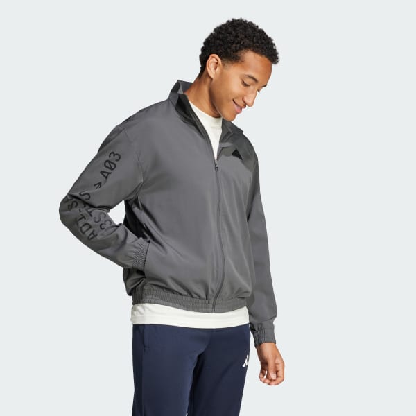 adidas Brand Love Woven Track Jacket - Grey | adidas Vietnam