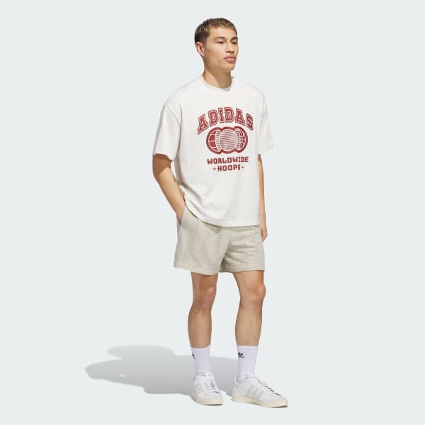 Blanco Polo universitario Worldwide Hoops