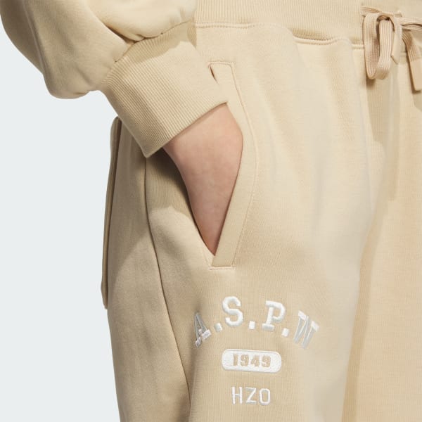 アディダス カレッジ ルーズフィット フリースパンツ - ベージュ