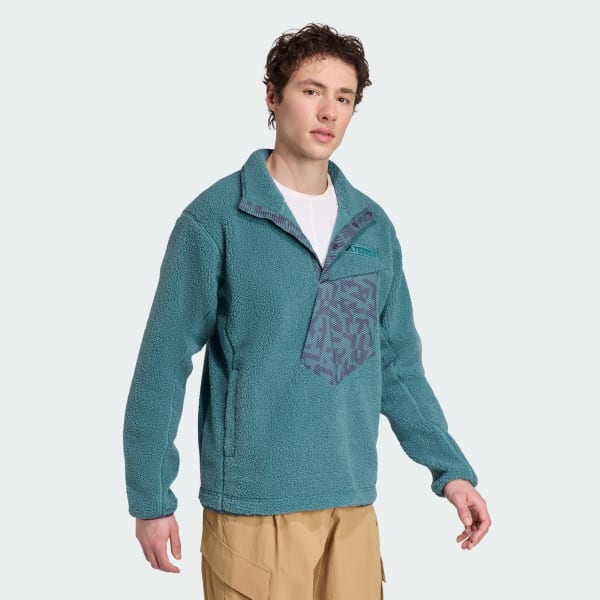 Verde Felpa Terrex Xploric High Pile Fleece Pullover