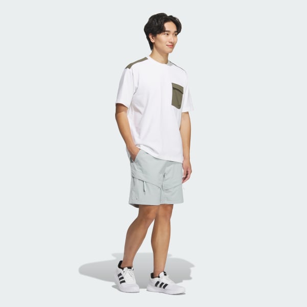 グレー シティエスケープ ルーズフィット ストレッチ ウーブンショーツ