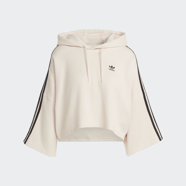 Λευκό Crop Hoodie