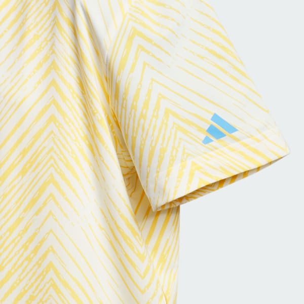 Yellow Herringbone Scripted Polo Shirt Kids