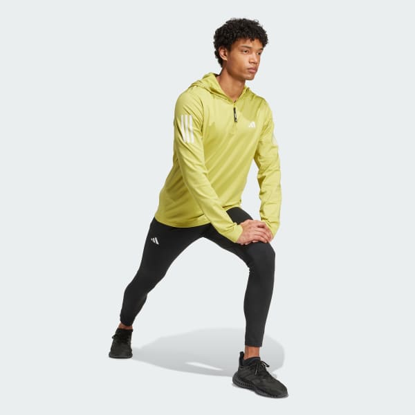Green Own The Run Winterized Hooded Half-Zip