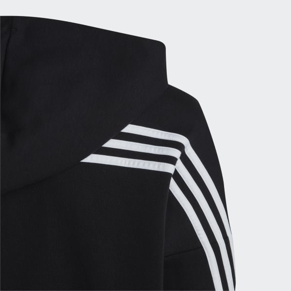 Black Future Icons 3-Stripes Full-Zip Hooded Track Top