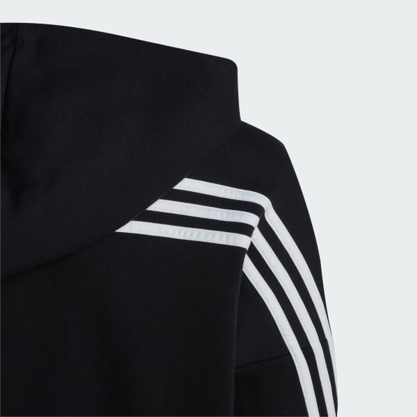 Zwart Future Icons 3-Stripes Ritsjack met Capuchon