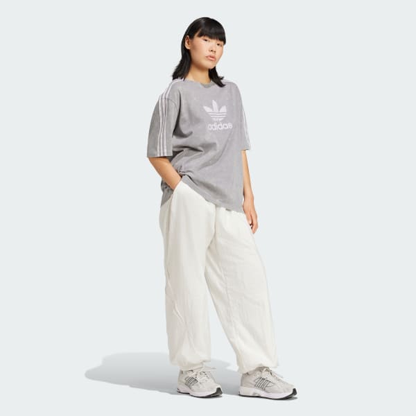 Grey Washed-Out Boyfriend-Fit Tee