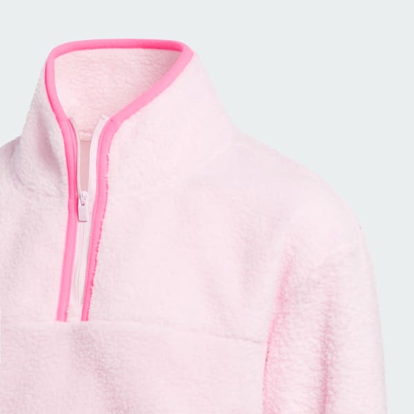 Rosa Performance Polarfleece un quarto di Zip Bambini