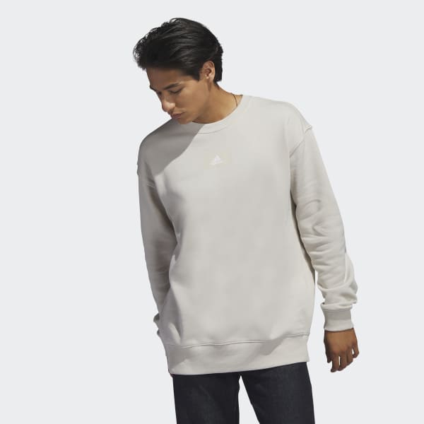 Beige Essentials FeelVivid Cotton Fleece Drop Shoulder Sweatshirt RB128