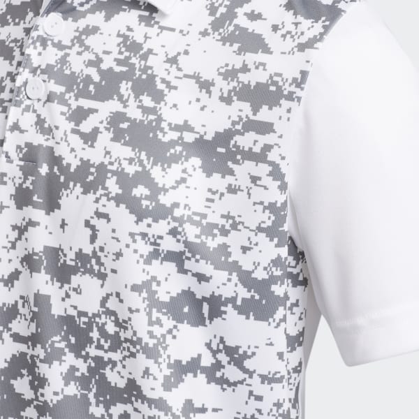 White Digital Camouflage Polo Shirt 22291