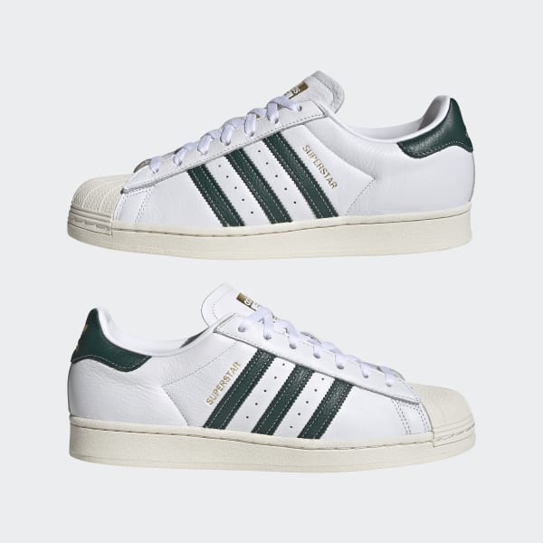 Adidas superstar on sale white green