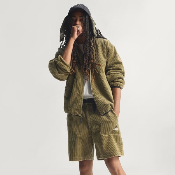 adidas Equipment Corduroy Shorts - Green | Free Shipping with