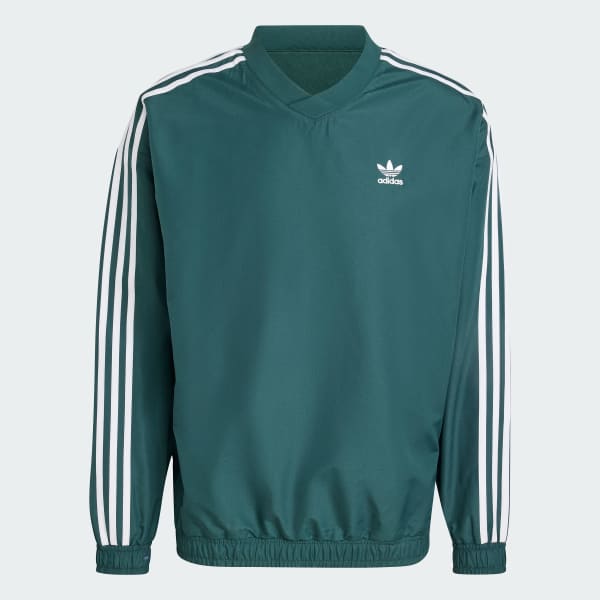 Green Adicolor Woven Crewneck Windbreaker