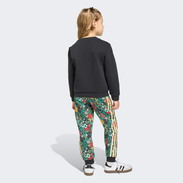 Black adidas Originals x Liberty London CREW SET