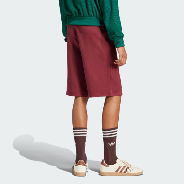 Burgundy Essentials Trefoil Shorts