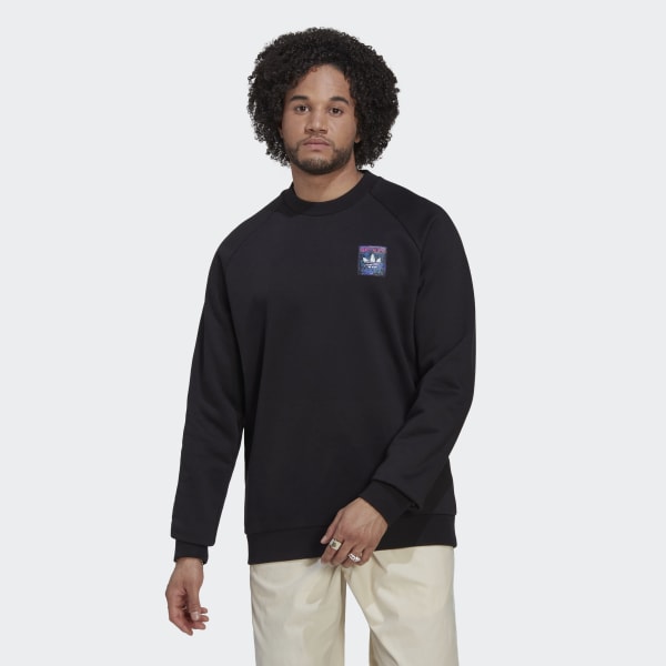 Negro Polera Estampada con Cuello Redondo EWA00