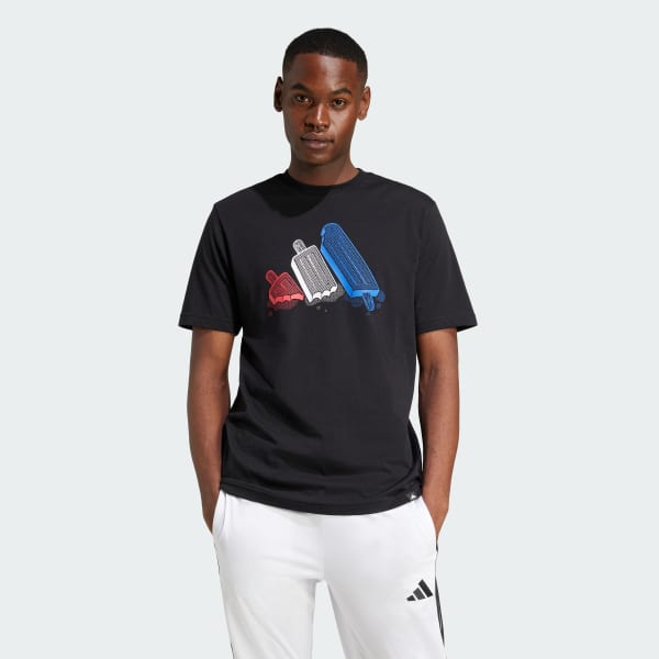 Negro Camiseta Lounge Ice Graphic