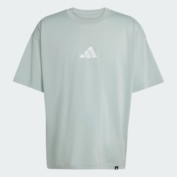 สีเขียว เสื้อยืดพิมพ์ลาย CLIMACOOL POWER TRAINING