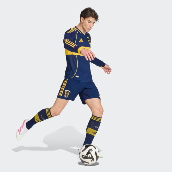 Azul Camiseta Titular Boca Juniors 25/26 Manga Larga (Versión Jugador)