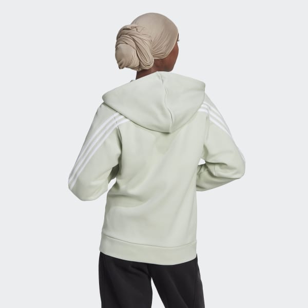 Zielony adidas Sportswear Future Icons 3-Stripes Hooded Track Top V0687