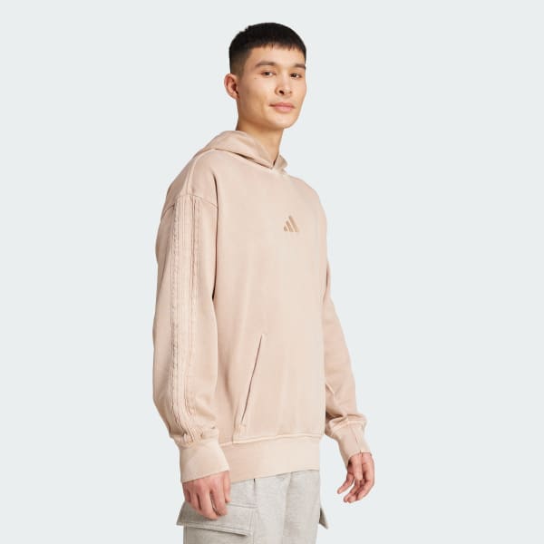 Marron Sudadera de felpa efecto lavado con capucha ALL SZN
