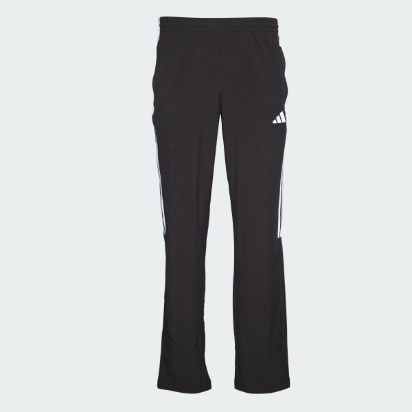 Black Woven adidas 3S Straight Pants