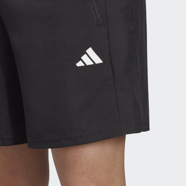 Noir Short d'entraînement en toile Train Essentials