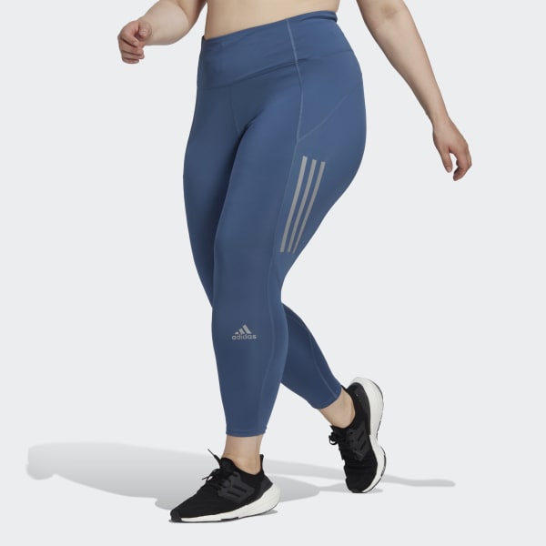 adidas Own The Run 7/8 Running Leggings (Plus Size) Blue Free