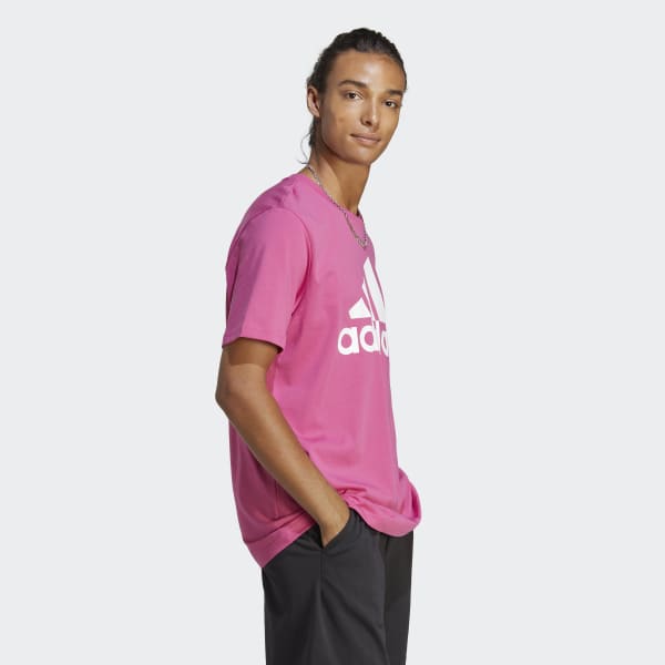 Logo - | Men\'s US adidas Single Big Pink Jersey adidas | Essentials Lifestyle Tee